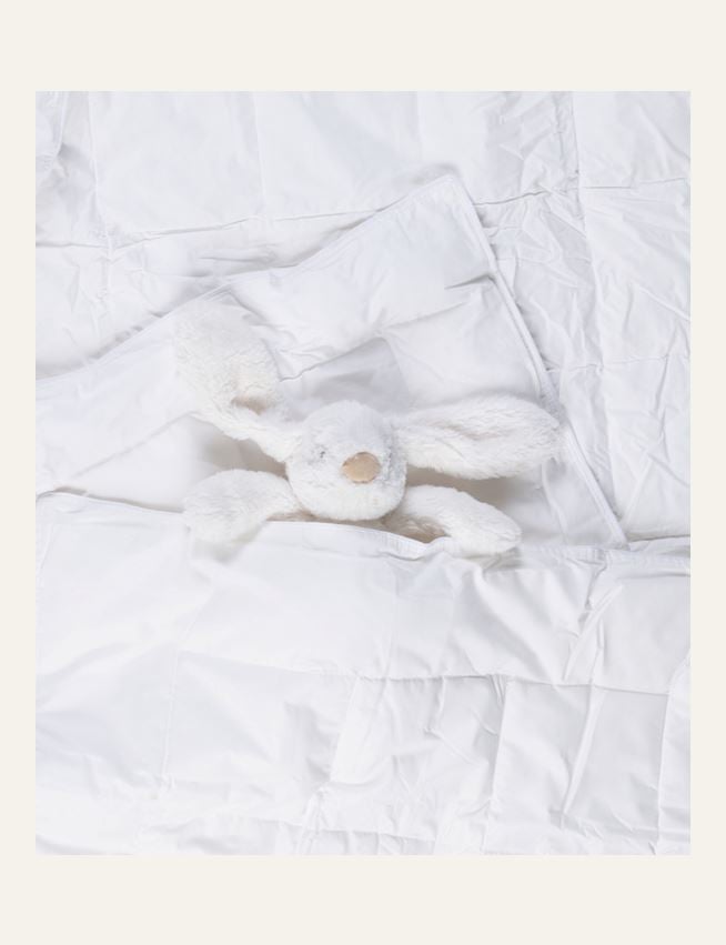 Medelvarmt fibertäcke barn vit - 2