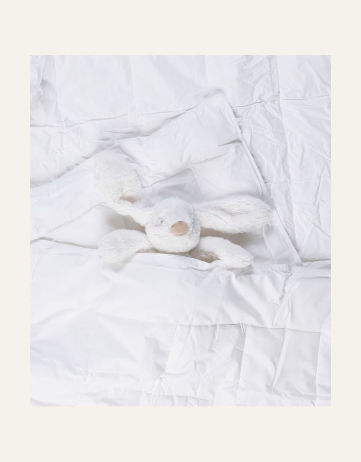 Medelvarmt fibertäcke barn vit - 2