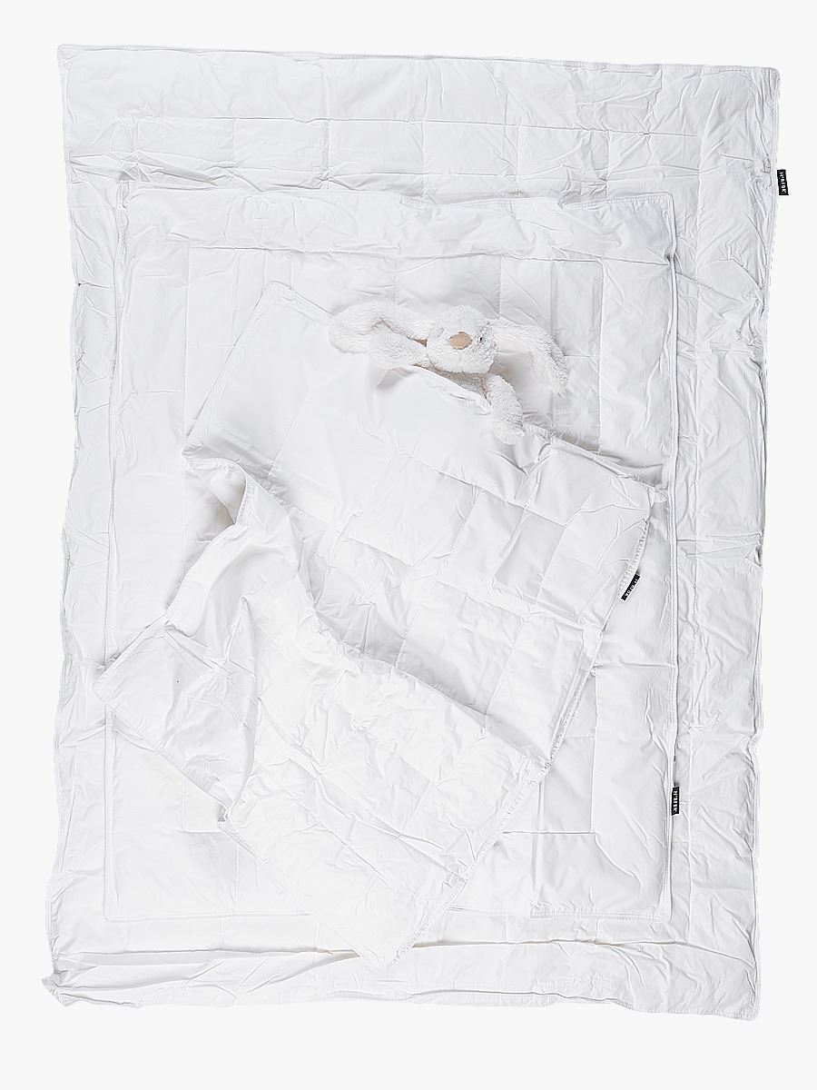 Medelvarmt fibertäcke barn vit - 3