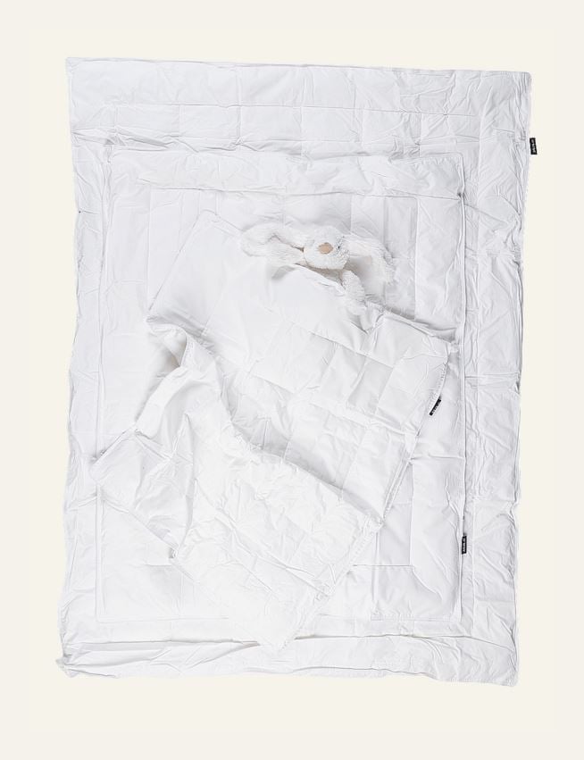 Medelvarmt fibertäcke barn vit - 3