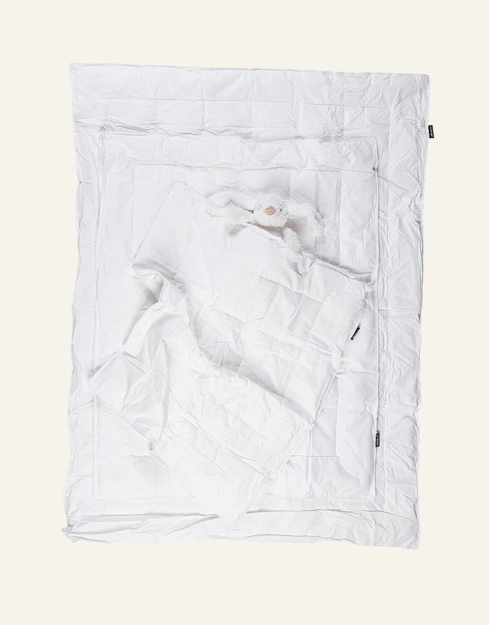 Medelvarmt fibertäcke barn vit - 3