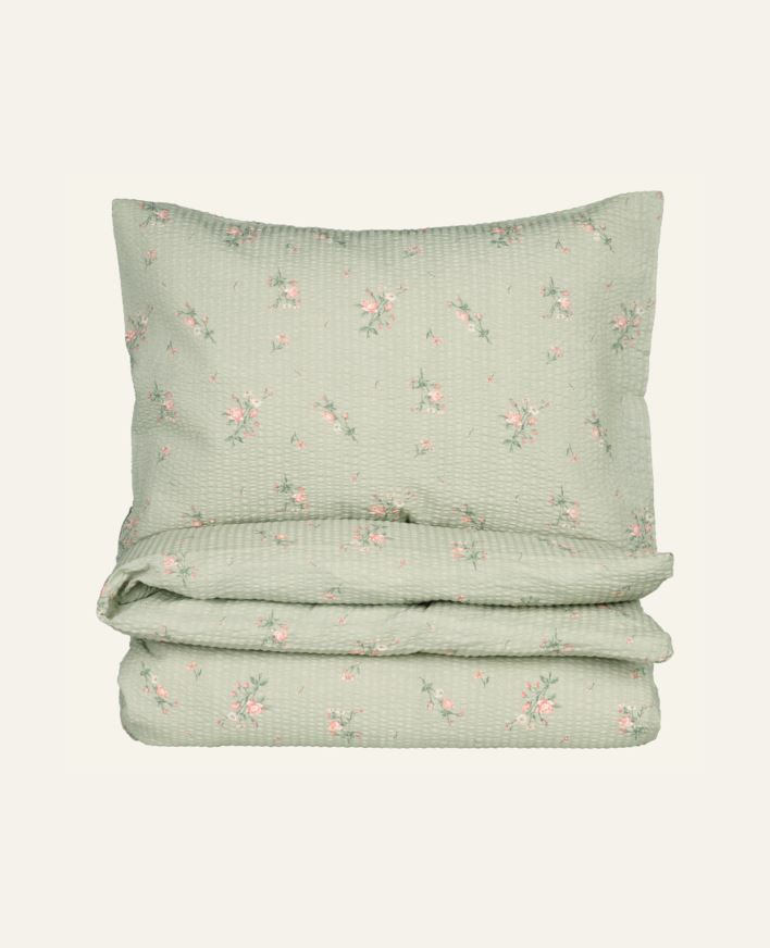 Påslakanset i bäckebölja grön - 150x210 cm grön - 1