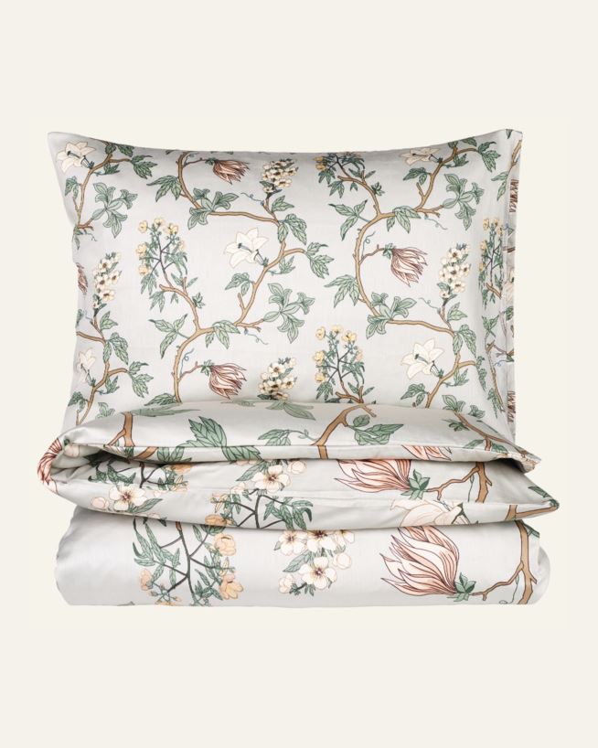 Påslakanset i satin grön - 150x210 cm grön - 1