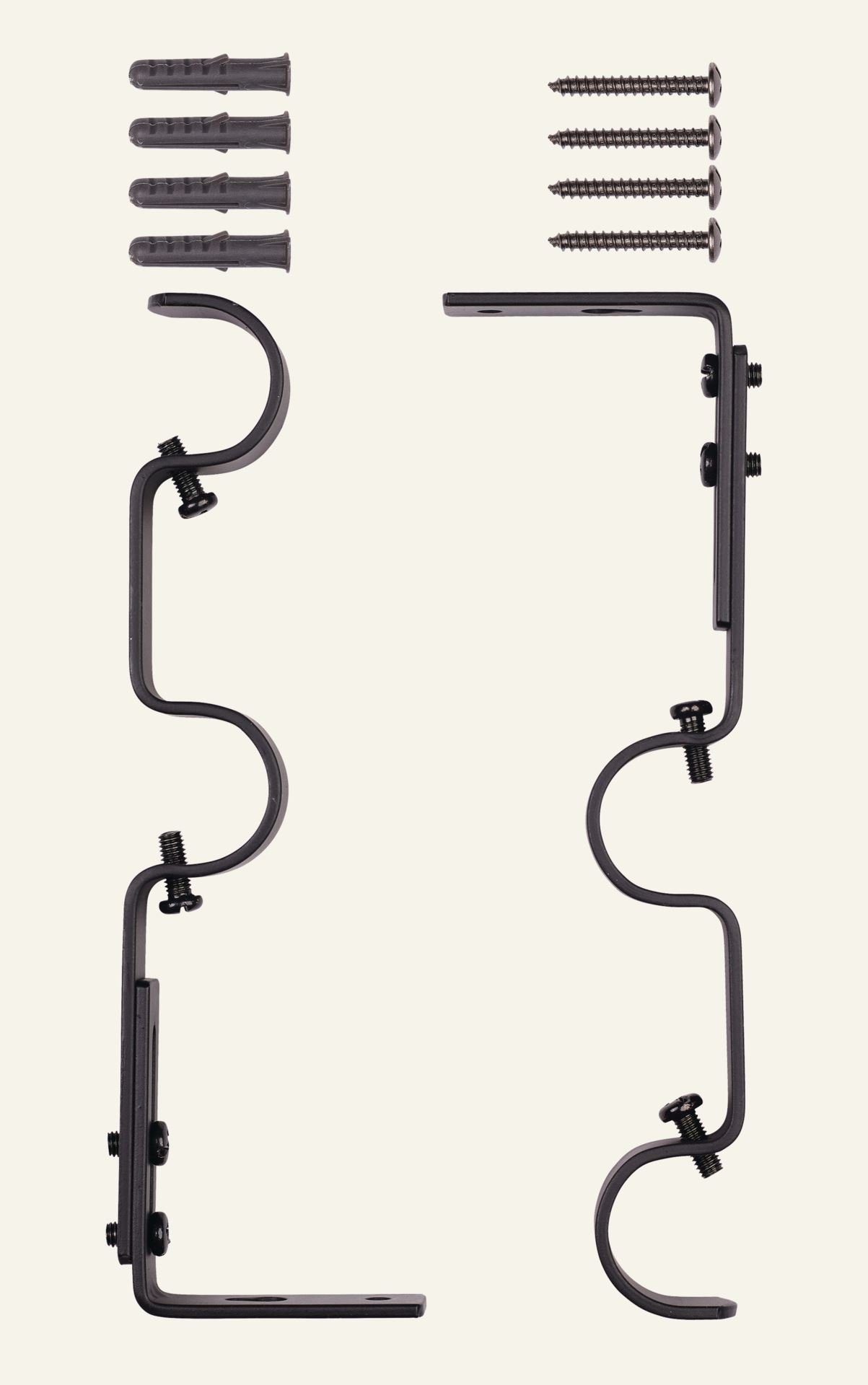 Väggfästen svart - 2