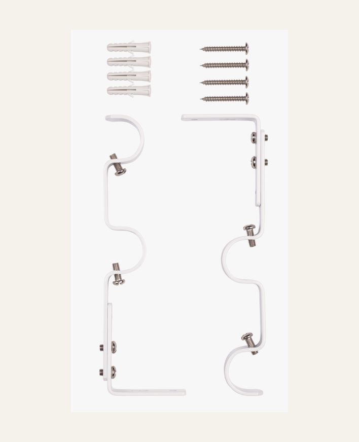 Väggfästen vit - 22/25 mm vit - 1