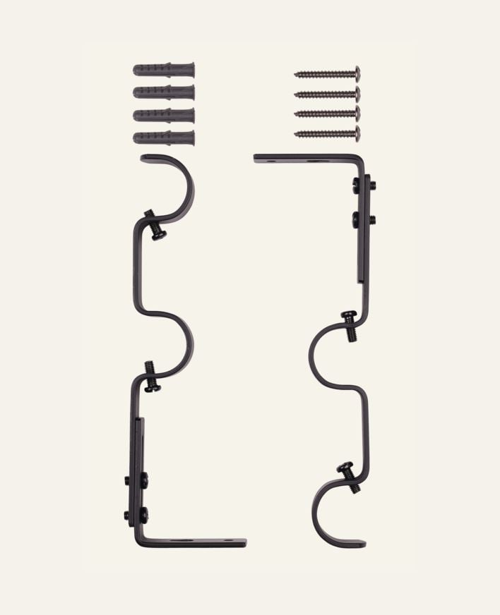 Väggfästen svart - 16/19mm svart - 1