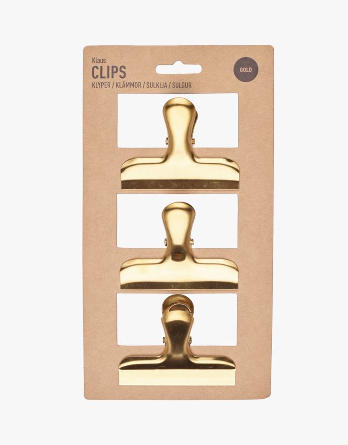 Klämma 3-pack guld - 6x7,5 cm guld - 1