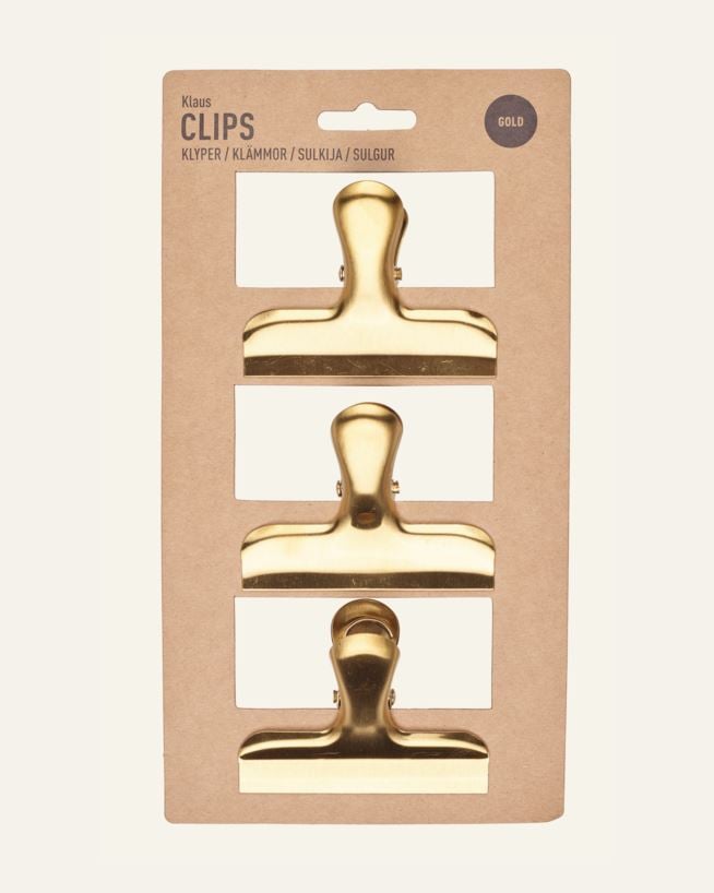 Klämma 3-pack guld - 6x7,5 cm guld - 1