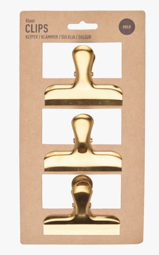 Local Chef | Klaus Klämma 3-pack Guld - 6x7,5 Cm