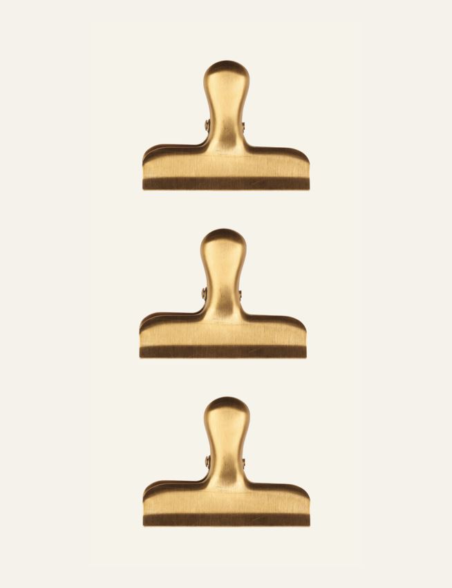 Klämma 3-pack guld - 2