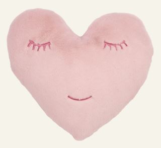 Heart prydnadskudde rosa