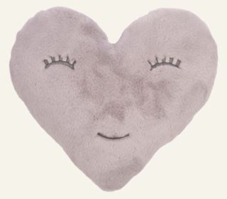 Heart prydnadskudde grå