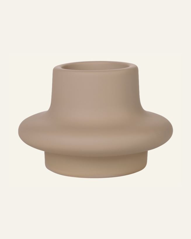Värmeljushållare beige - 10x10x6,7 cm beige - 1