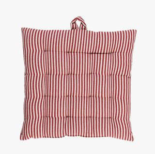 Bolster stripet stolsdyna röd