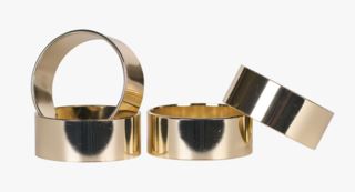 Basic 4-pack servettringar guld