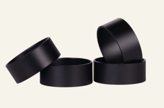 Hemtex | Basic 4-pack Servettringar Svart - ø 4,5