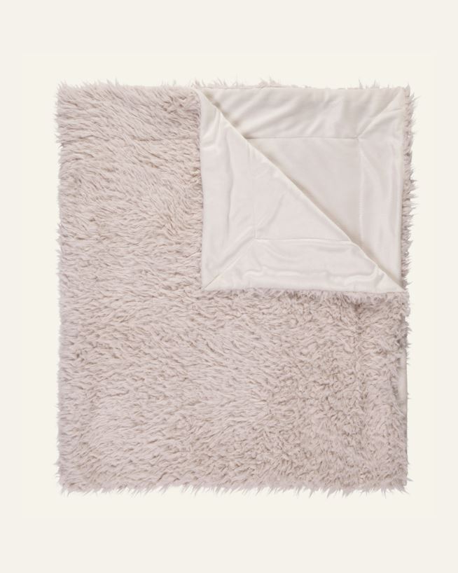 Pläd i pälsimitation offwhite - 120x160 cm offwhite - 1