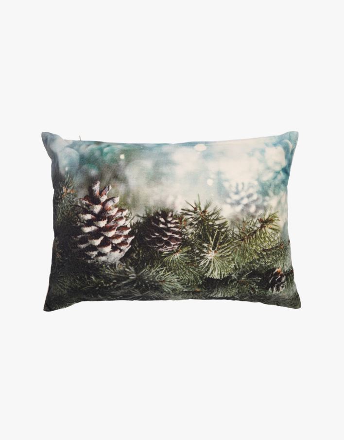 Snowy pine prydnadskudde multi/grön - 50x35 cm multi/grön - 1