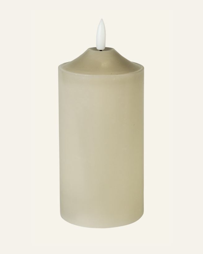 Led-blockljus beige - 7,5x7,5x10 cm beige - 1