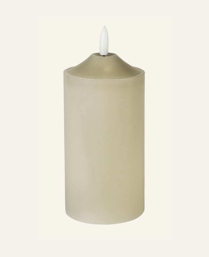 Led-blockljus beige - 7,5x7,5x10 cm beige - 1