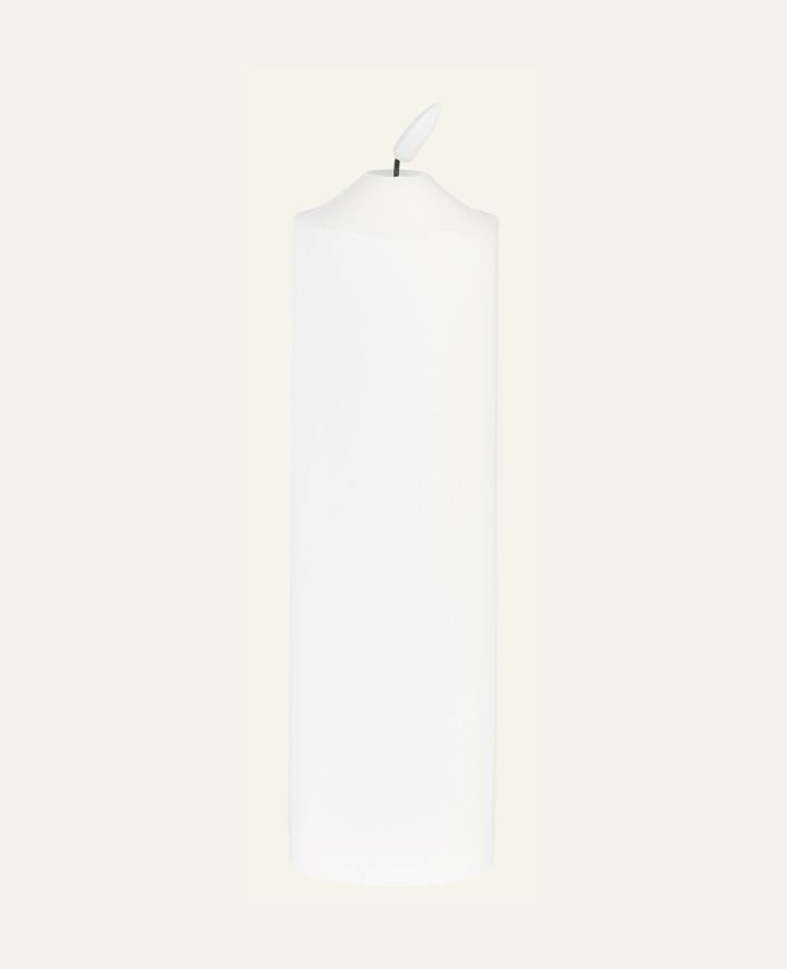 Led-blockljus vit - 7,5x7,5x10 cm vit - 1