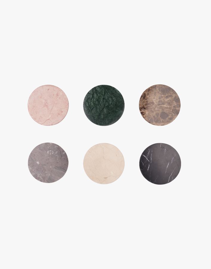 6pk glasunderlägg multi - ø10 cm multi - 1