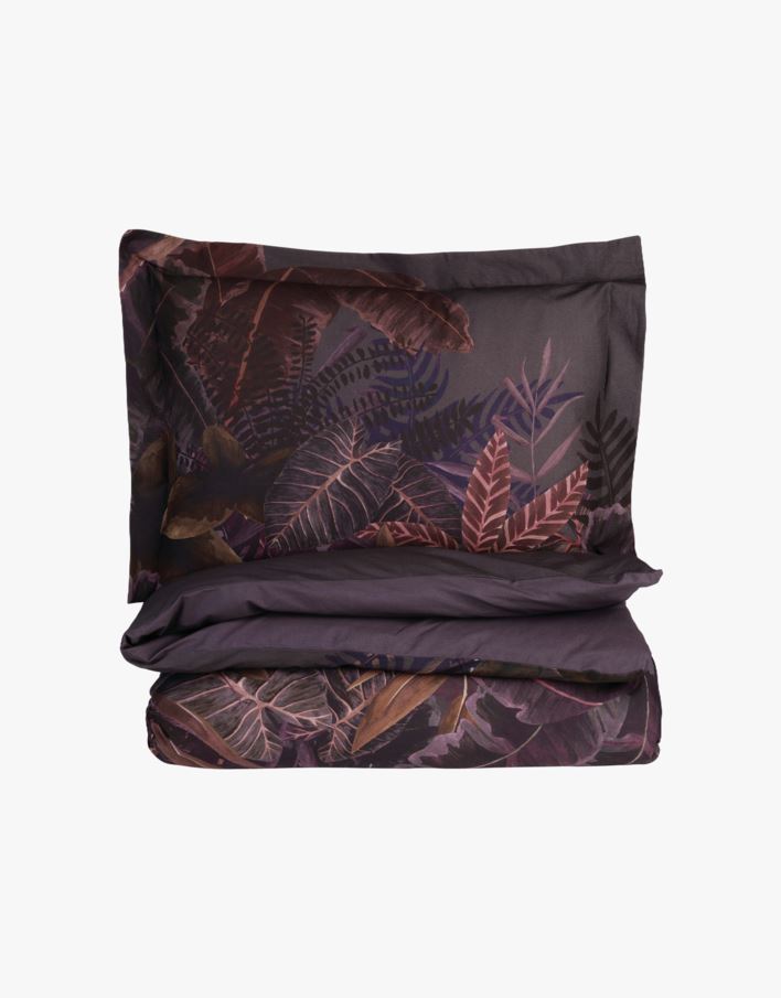 Black Leaf percale påslakanset i percale svart - 150x210 cm svart - 1