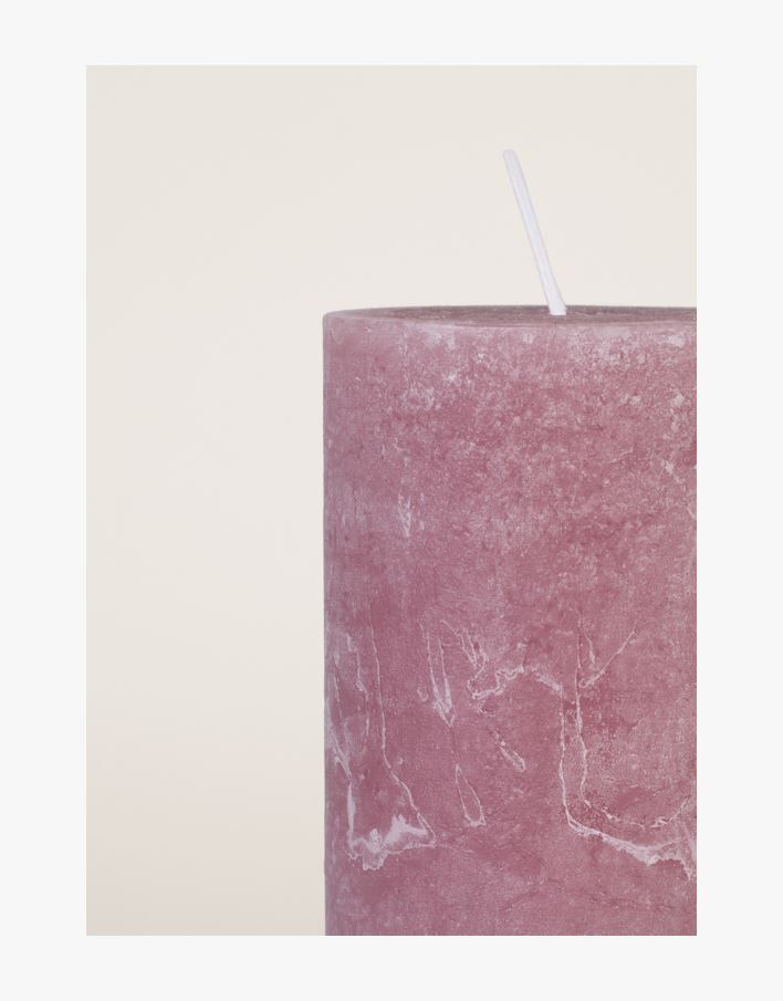 Rustic blockljus rosa - 7x15 cm rosa - 1