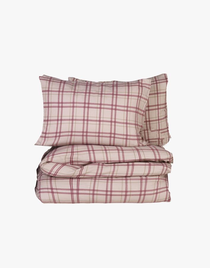 Tinda flanell påslakanset i flanell röd - 150x210 cm röd - 1