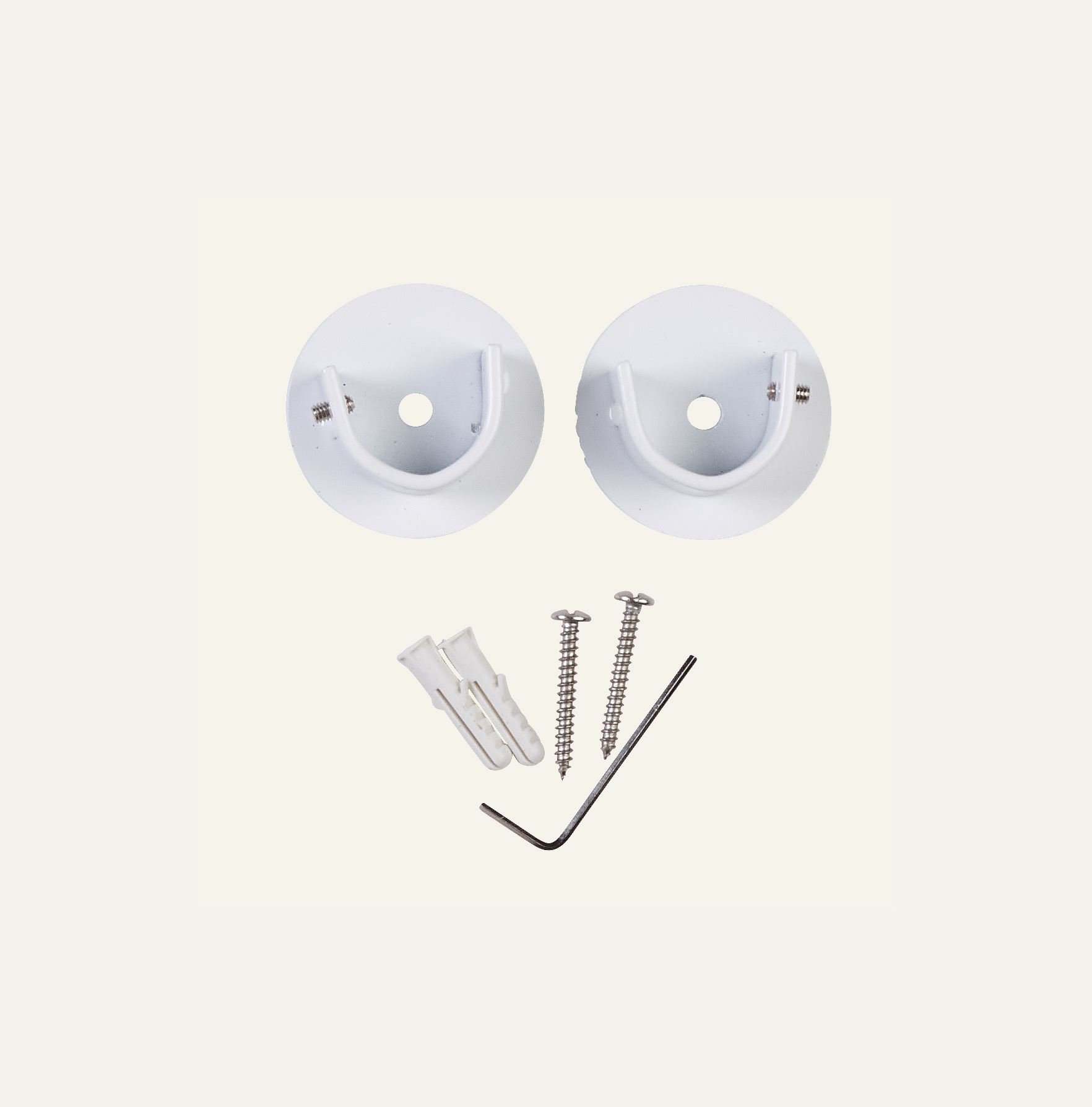 Invändiga fästen för gardinstång vit - 2