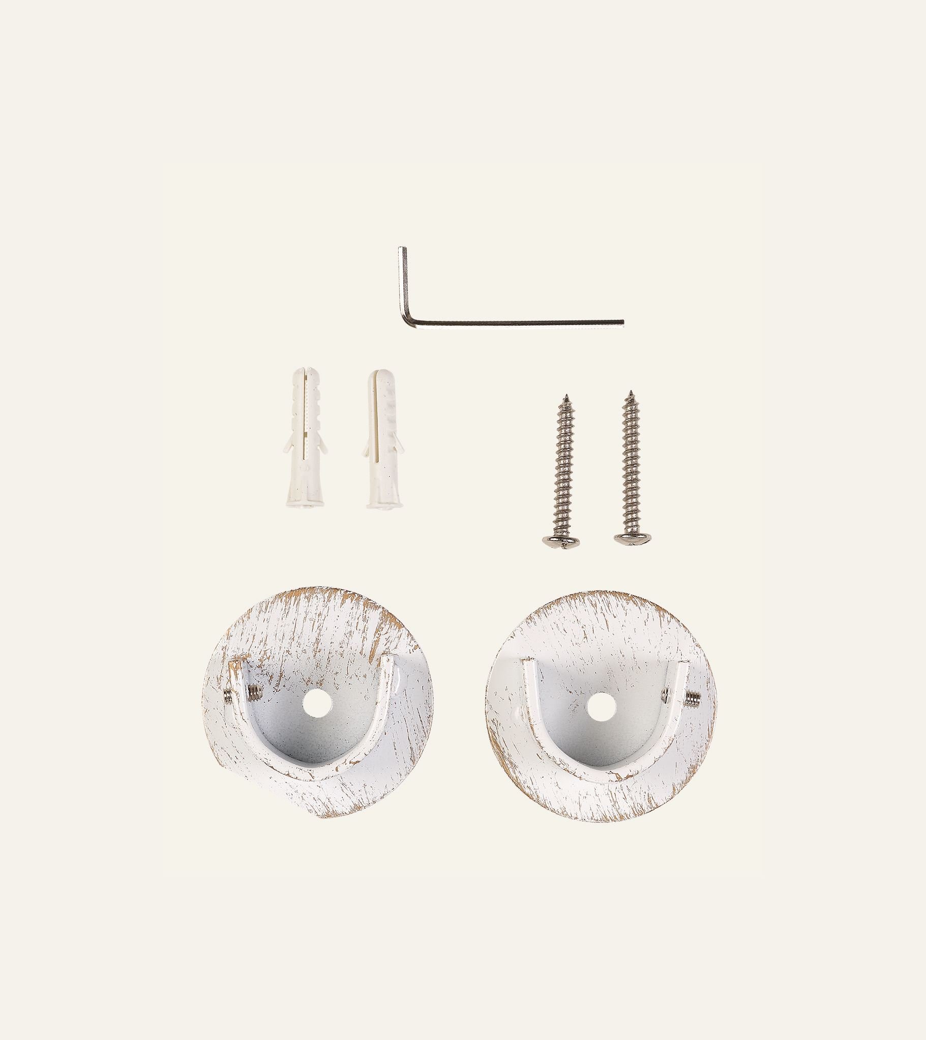 Invändiga fästen för gardinstång guld - 2