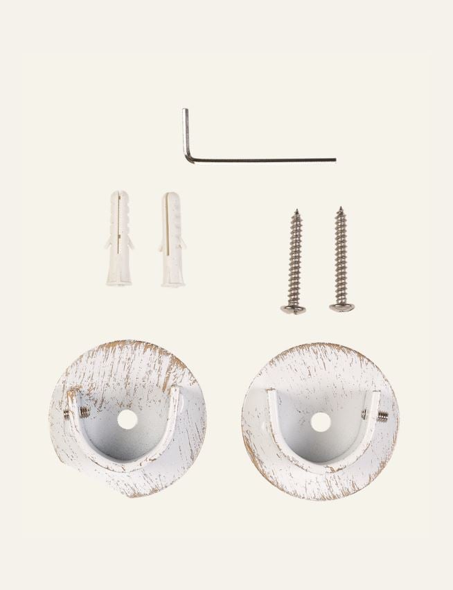 Invändiga fästen för gardinstång guld - 2