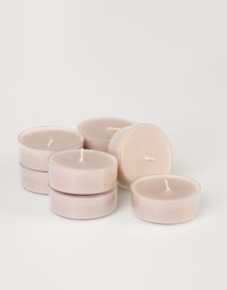 Moments | 8 Pk Stora Värmeljus Beige - 6x2 Cm