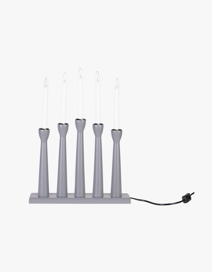 Ljusstake grå - 36x8x49 cm grå - 1