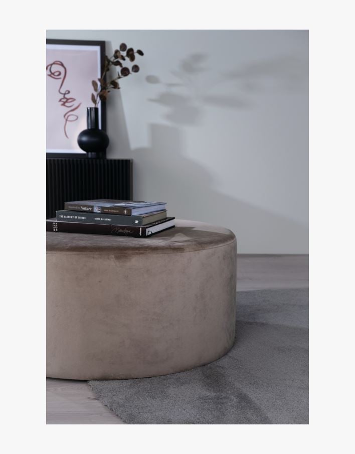 Puff mörk sand - 39 cm ø 82 mörk sand - 1