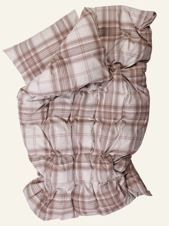 Påslakanset i garnfärgad flanell sand - 3