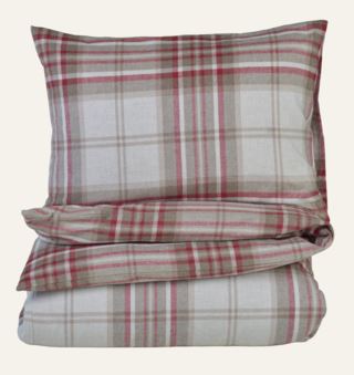 Mt Blanc påslakanset i garnfärgad flanell röd