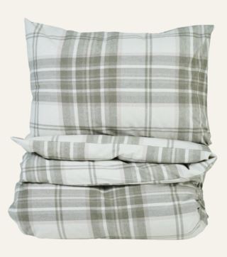 Mt Blanc påslakanset i garnfärgad flanell olivgrön