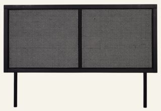 Rattan sänggavel svart