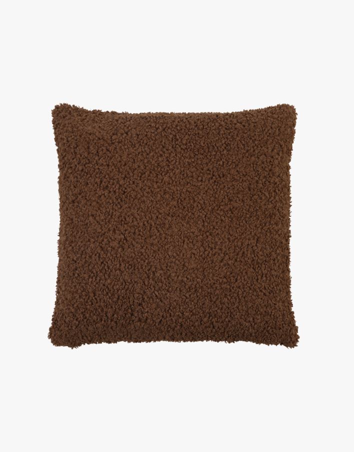 Furry prydnadskudde brun  - 50x50 cm brun - 1