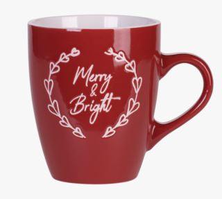 Merry & Bright kopp röd