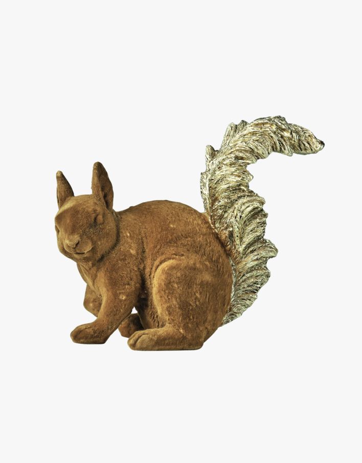 Squirrel tail dekoration brun - 13x7x11,5 cm brun - 1