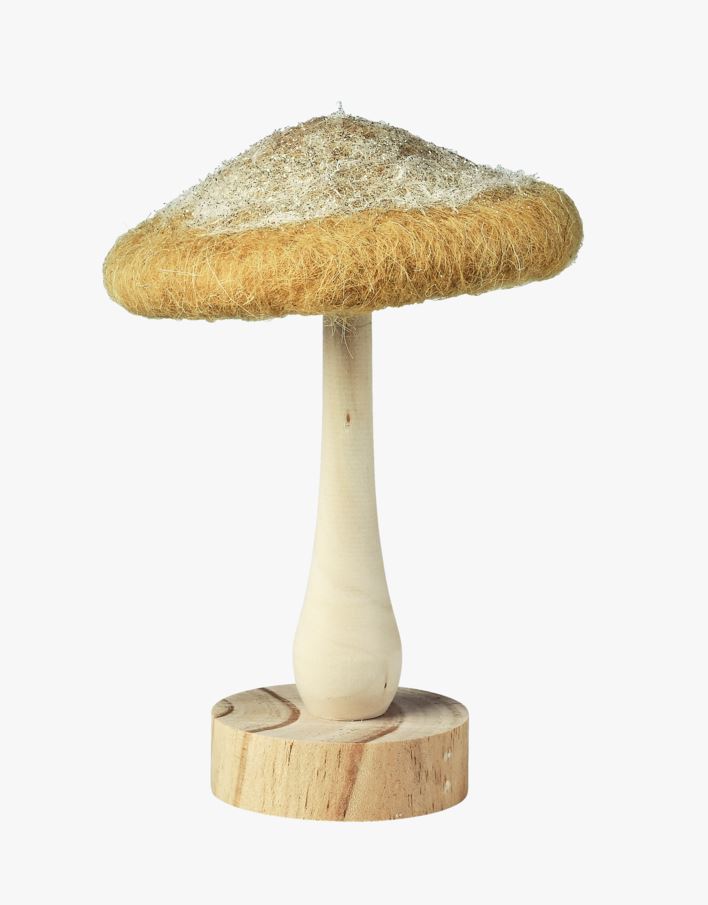 Mushroom dekoration multi/gul - 7x7x13,5 cm multi/gul - 1