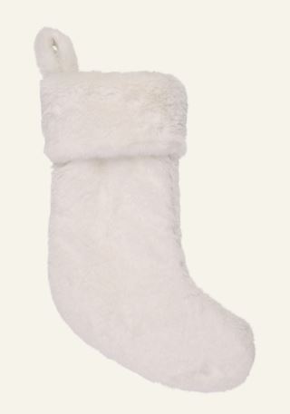 Smooth julstrumpa vit