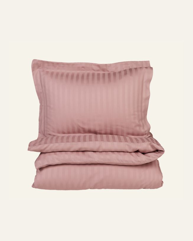 Påslakanset i satin gammelrosa - 150x210 cm gammelrosa - 1