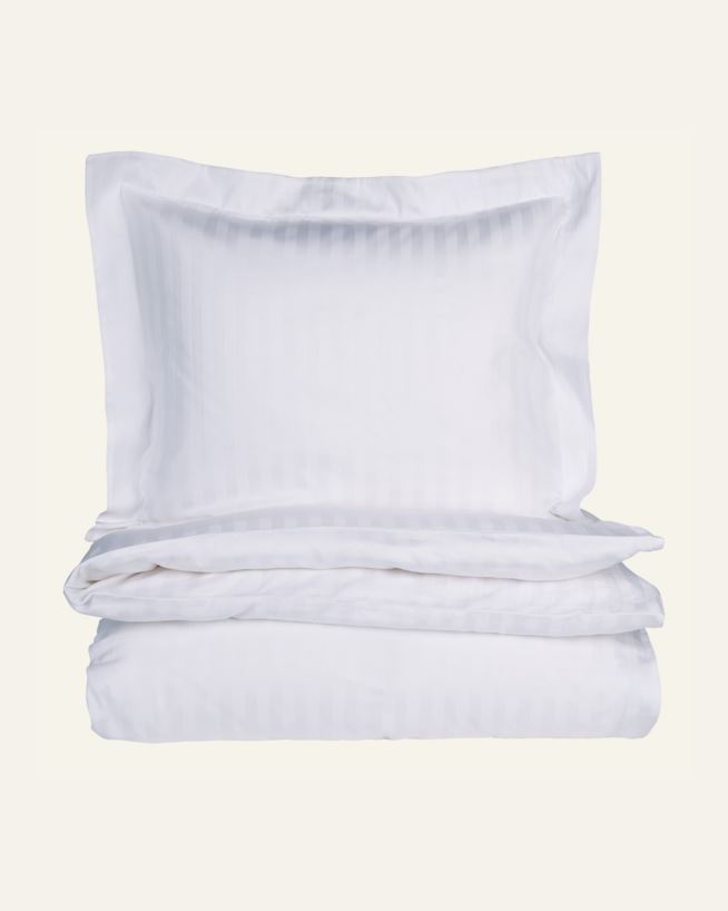 Påslakanset i satin vit - 150x210 cm vit - 1