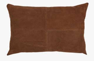 Suede prydnadskudde brun