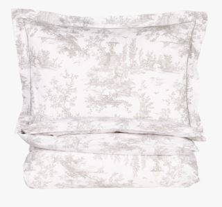 Toile de jouy percale påslakanset i percale olivgrön