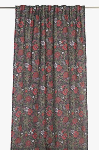 Hemtex | Julblomma Gardin Röd - 140x240 Cm