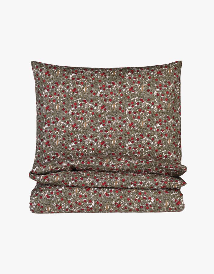 Ingrid Marie percale påslakanset i percale multi/grön - 150x210 cm multi/grön - 1